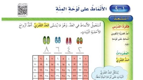 شرح درس الانماط على لوحة المئة ثاني ابتدائي موقع منهجي