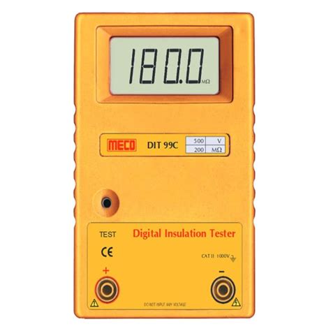 500v 200mohms YELLOW Meco DIT 99C Digital Insulation Tester For