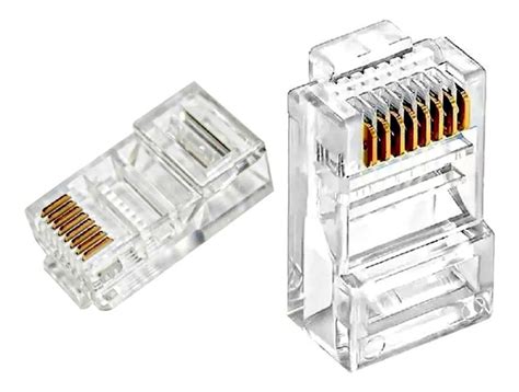 Plug Conector Rj45 Para Cable Red Utp Cat 5e 100 Piezas MercadoLibre