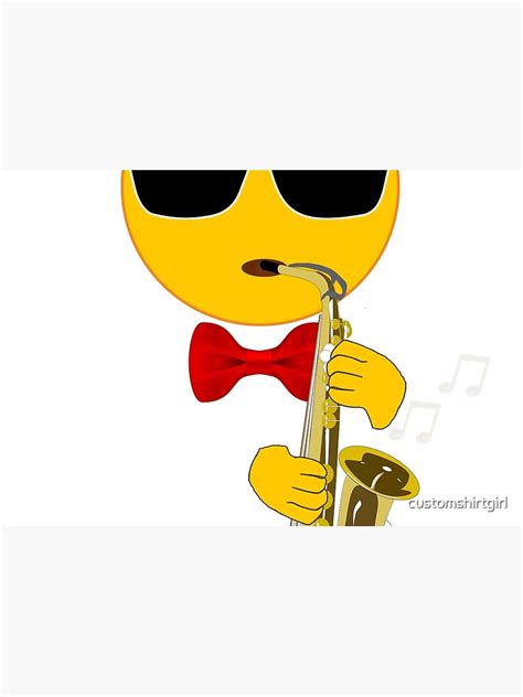 "Gift for Saxophone Player Emoji Playing Sax" Hardcover Journal by ...