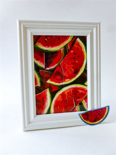 Watermelon Watercolor Painting Print Fine Art Print Kitchen Wall Art