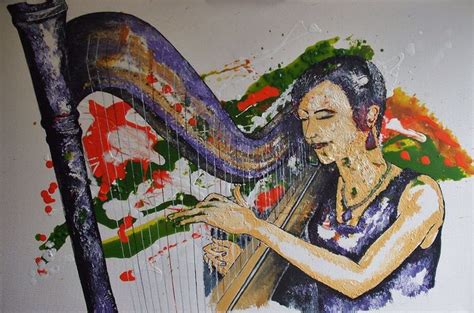 Pin By Allyson Chong On Painting Harp Painting Art Harp