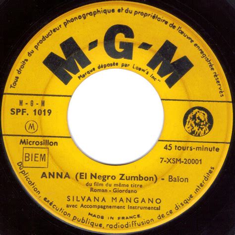 Silvana Mangano Anna El Negro Zumbon 1955 Vinyl Discogs