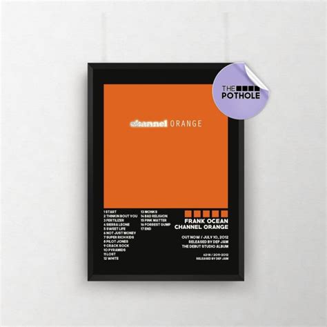 Frank Ocean Posters Channel Orange Poster Nostalgia Ultra Tracklist