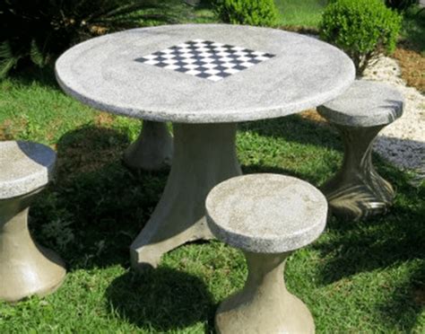 Mesa De Concreto Para Jardim Lufran