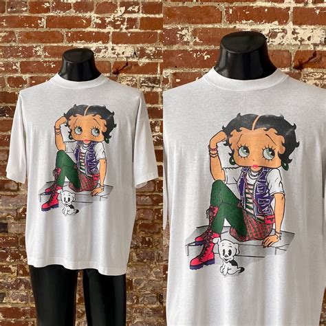 90s Betty Boop And Pudgy Cartoon T Shirt Vintage 1990s Bootleg Etsy