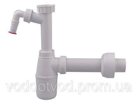 Бутылочный сифон для умывальника со штуцером с обратным клапаном для ...