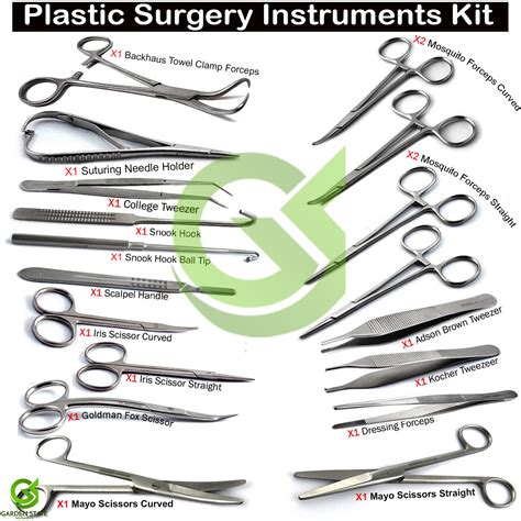 Veterinary Plastic Surgery Instruments Tray Set Kit Canine Feline Spay