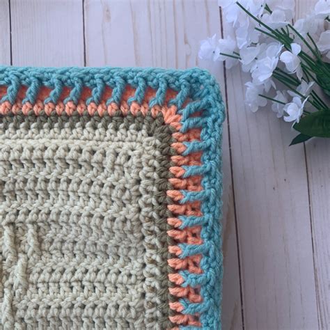 Crochet Blanket Edging Treble Front Post - Simply Melanie Jane