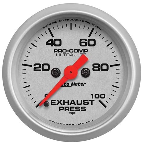 Autometer In Exhaust Pressure Gauge Psi Stepper Motor