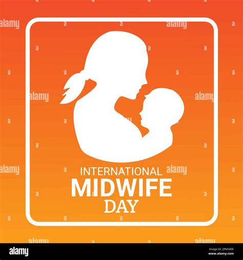 International Midwife Day Greeting Card With Midwife And Baby Vector