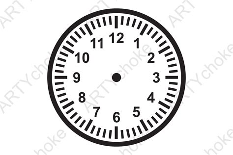 Clock Face Svg File For Cricut Graphic By Artychoke Design Creative