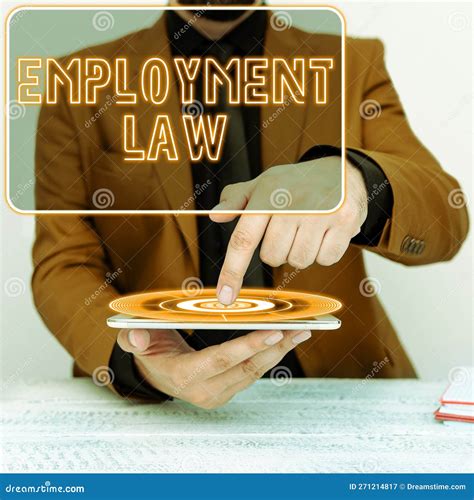 Conceptual Display Employment Law. Business Approach Deals with Legal