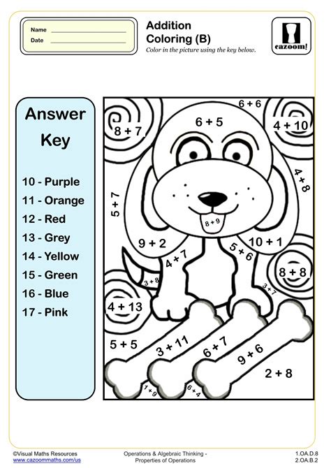 Addition Color By Number Worksheets Kindergarten Mom Worksheets Library