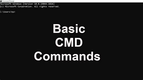 Cmd Basic Cmd Commands For Windows Users Command Prompt Tutorial