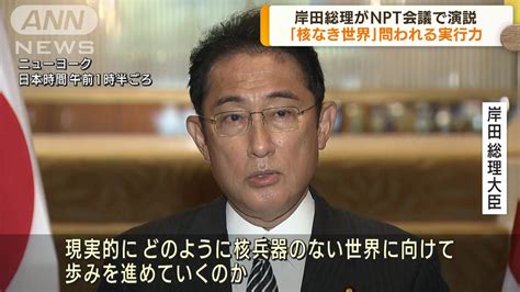 岸田総理「核なき世界」へプランを発表 Npt会議で演説