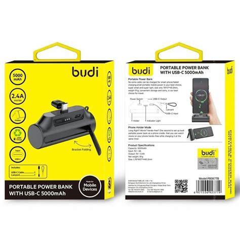 Budi Portable Power Bank With Usb C Mah Best Price Fast Delivery