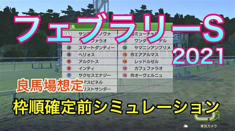 【競馬】フェブラリーステークス2021 枠順確定前シミュレーション【ウイニングポスト9 2020】 競馬動画まとめ