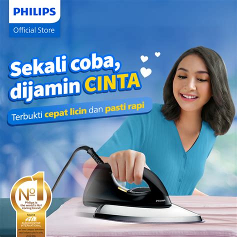 Jual Philips Setrika Kering Hd Hitam Ceramic Lapis Anti