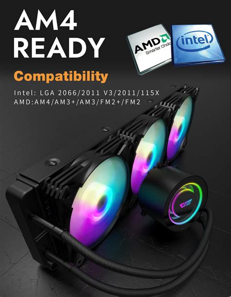 Darkflash A Rgb Cpu Liquid Cooler A Rgb 360mm Fan Suport Intel Lga 206611512011 Amd Am3 Am4