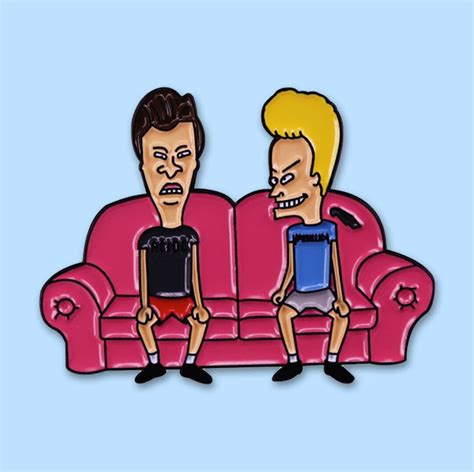 Beavis And Butthead Cartoon Pin Badge Pin Pins Badge T Etsy Uk