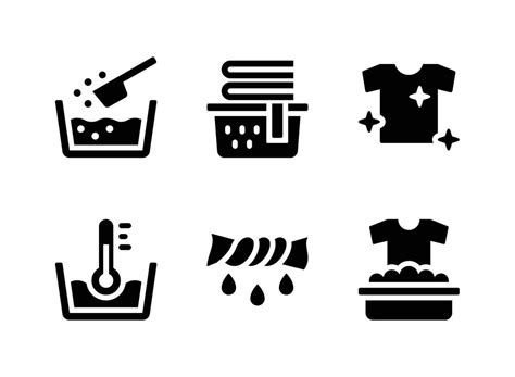 Simple Set Of Laundry Vector Solid Icons 17242784 Vector Art At Vecteezy