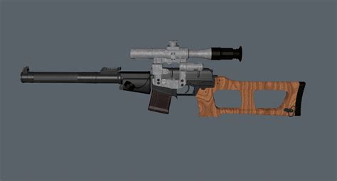 3d model vss sniper rifle vintorez