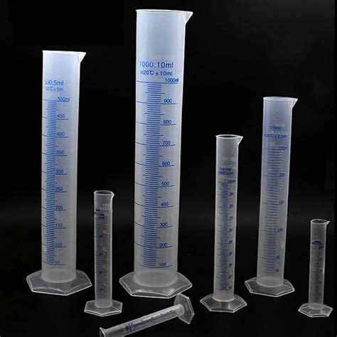 102550100250ml Plastic Measuring Cylinder Trial Liquid Tube