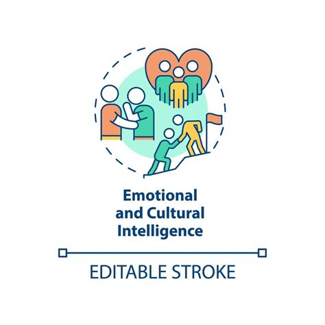 Emotional and cultural intelligence concept icon 16090046 Vector Art at ...