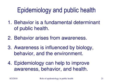 Ppt Role Of Epidemiology In Public Health Powerpoint Presentation