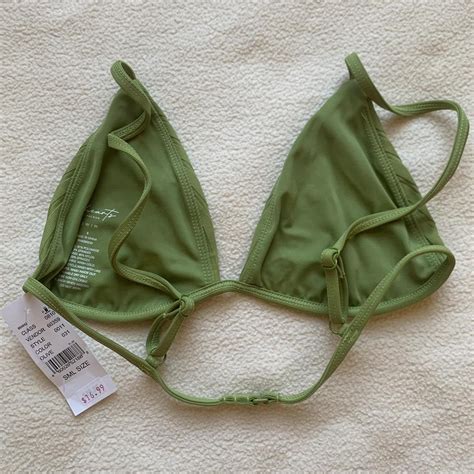 BNWT Pacsun Triangle Bikini Top In Green Small Depop