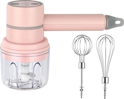 Mini Batedeira Elétrica Recarregável Portátil Mixer de Mão Rosa