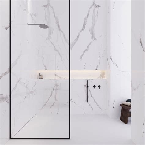 Walk In Shower Enclosure Bianco Statuarietto Occitanie Pierres