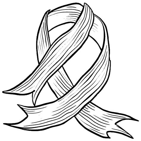 Awareness Ribbon Coloring Page · Creative Fabrica