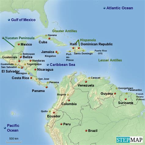 Maps Of The Caribbean Islands And Their Capitals Islands With Names Images