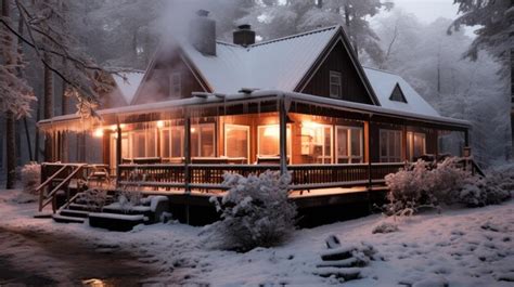 Premium AI Image | Cozy Winter Cabin