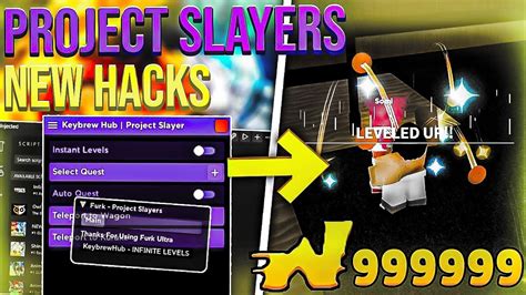 ROBLOX Project Slayers Hack Script GUI Auto Farm Kill Aura Infinite