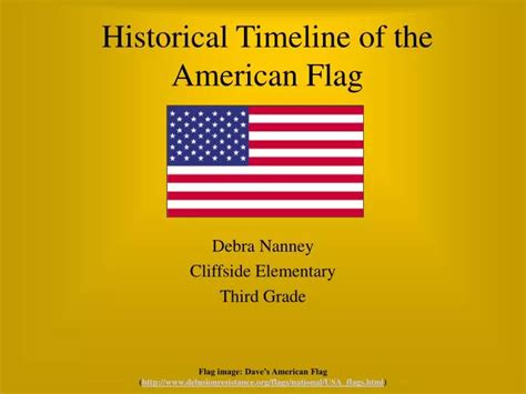 Ppt Historical Timeline Of The American Flag Powerpoint Presentation