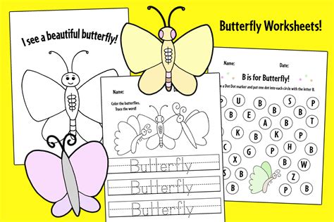 butterfly worksheets  butterfly coloring pages