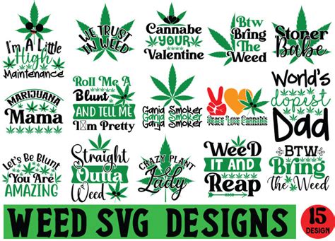 Weed Svg Designs Bundle Graphic By Merchtrends Svg Creative Fabrica