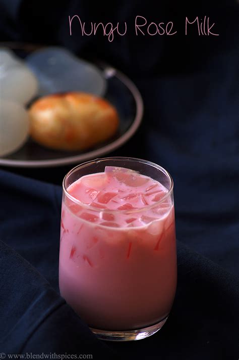 Nungu Rose Milk Recipe, How to Make Ice Apple Rose Milk, Nungu Recipes