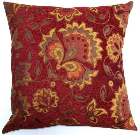 Brick Red Throw Pillow Cover Red And Rust Cushion Cover Etsy Red