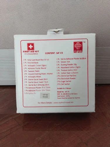 Plastic First Aid Kit Packaging Type Box Model Namenumber Sjf V3