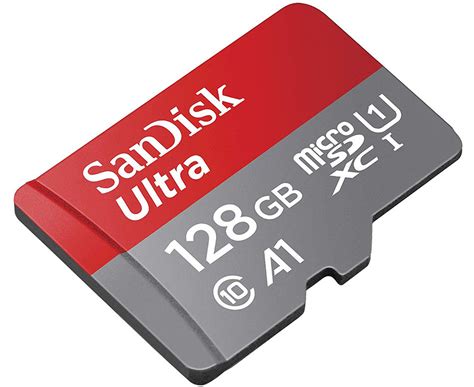 Купить microSD карту памяти 128 ГБ Sandisk Ultra UHS-I 120 МБ/с Class 10 A1