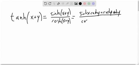 SOLVED Exer 55 72 Verify The Identity Tanh X Y Tanhx Tanhy 1