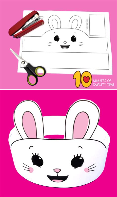 Printable Bunny Paper Crown For Easter Artofit