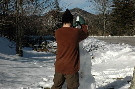 Snowman VI Sculpting A Squid Hat Michael Flickr