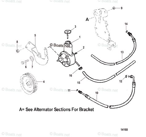 Mercruiser Sterndrive Gas Engines Oem Parts Diagram For Power Steering Components