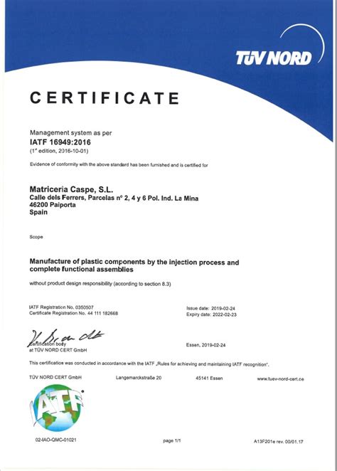 Certificado Iatf