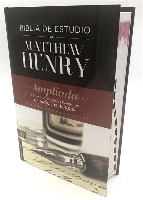 RVR Biblia De Estudio Matthew Henry Tapa Dura Pez Con Anteojos